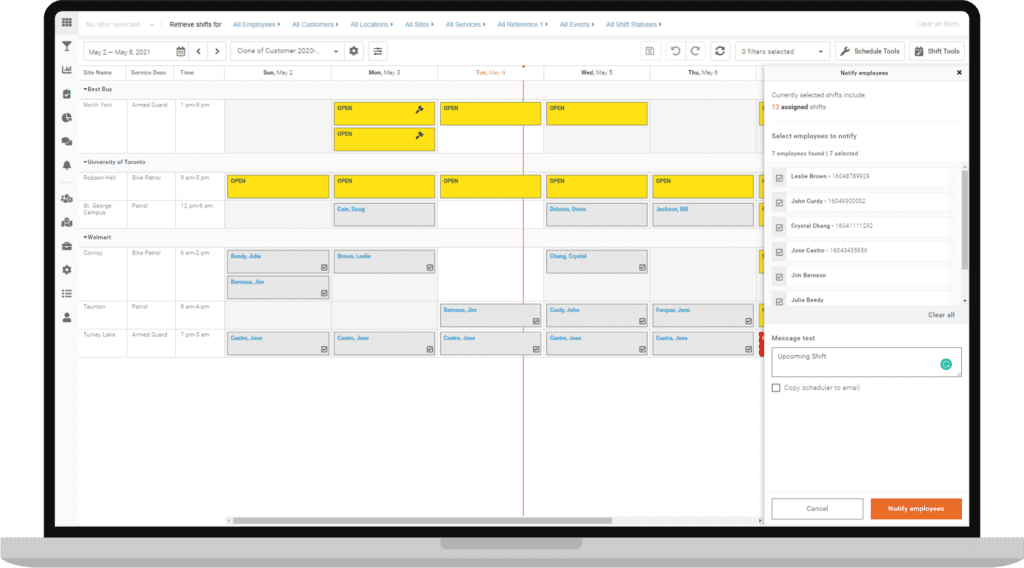 scheduler view