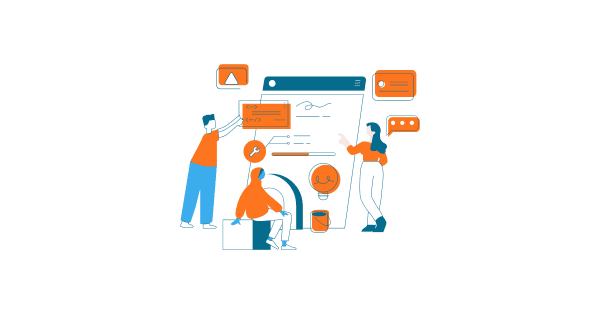 animation of workers measuring employee productivity