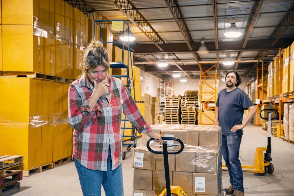 Male Employee Bullying Female Employee in the workplace