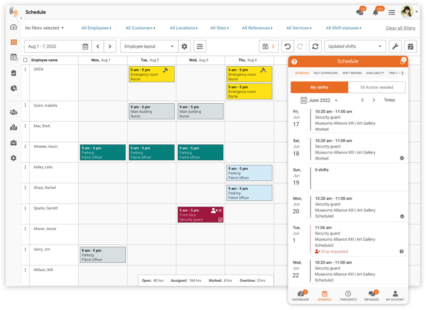 employee scheduling software