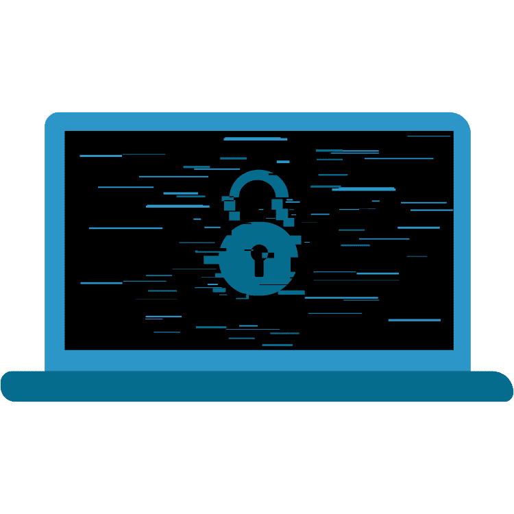 Data Security in Laptop Icon.
