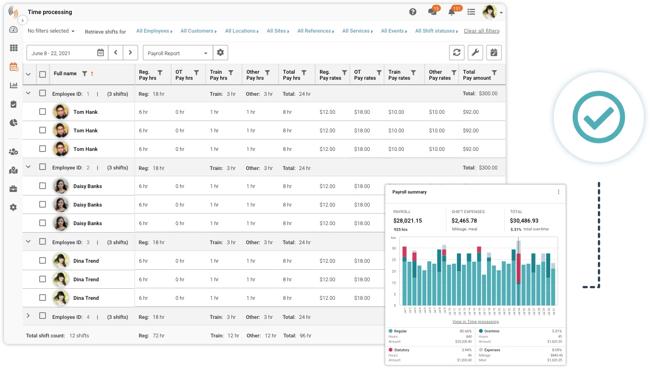 time tracking in employee scheduling software