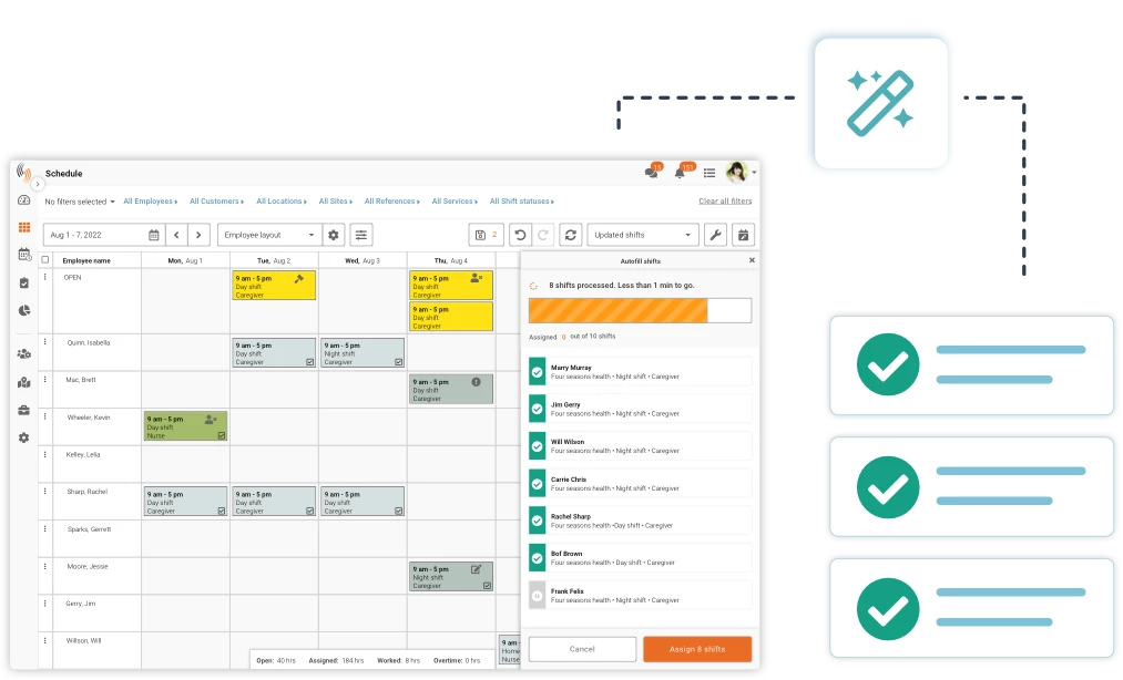 employee scheduling software for caregivers