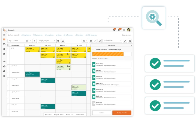 automated employee scheduling for libraries