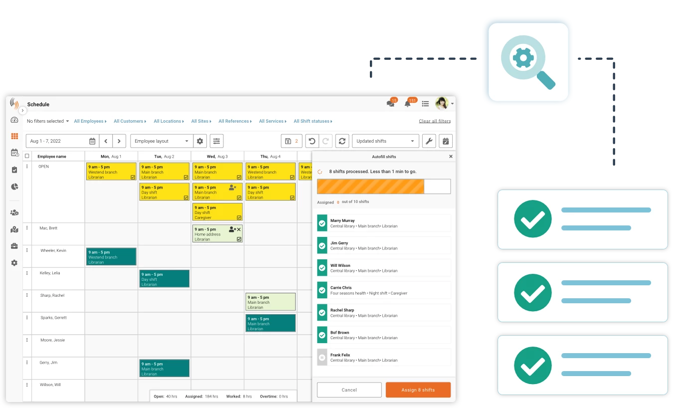 library employee scheduling software