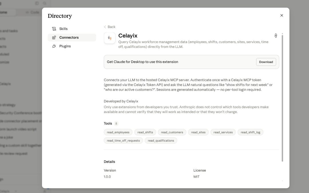 Celayix in Claude Connector Directory